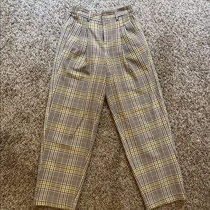 Urban Outfitters Ankle Elastic Back Trousers Plaid